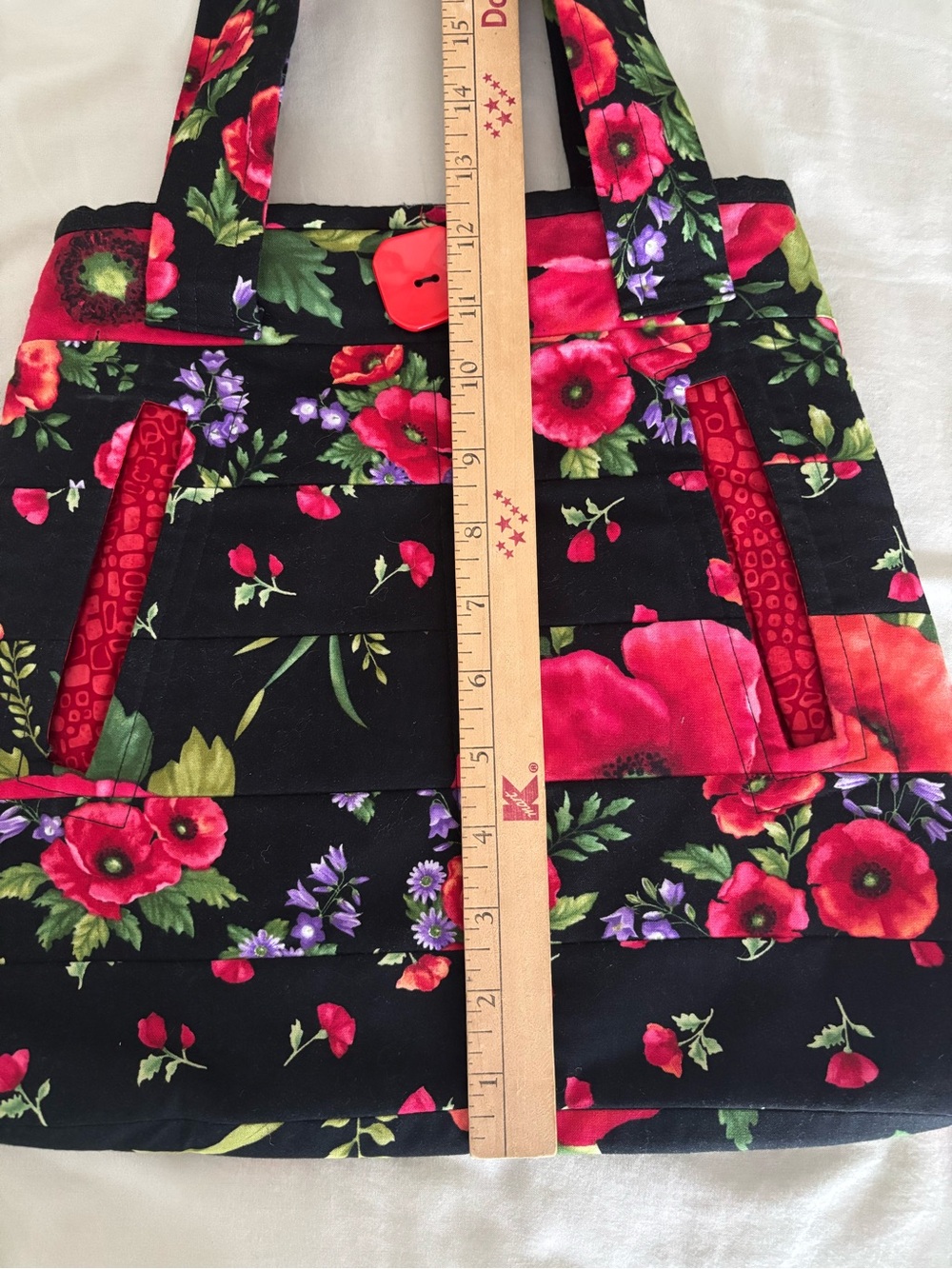 New Handmade Quilted Tote - Quality 100% Cotton Fabrics - Lined - Expert Quality - Picture 8 of 10